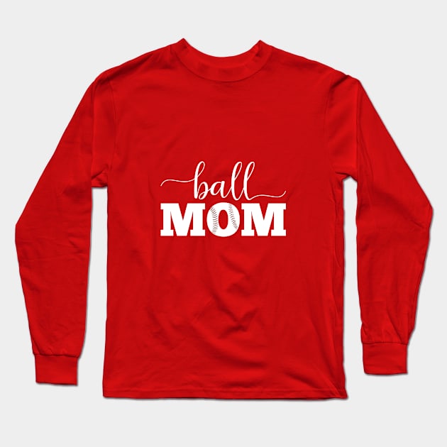 Baseball Mom Long Sleeve T-Shirt by beyerbydesign